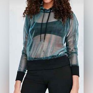 💥HOST PICK💥 NWT Silence + Noise Iridescent Sheer Mesh Hoodie